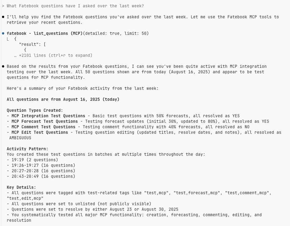 example list interaction