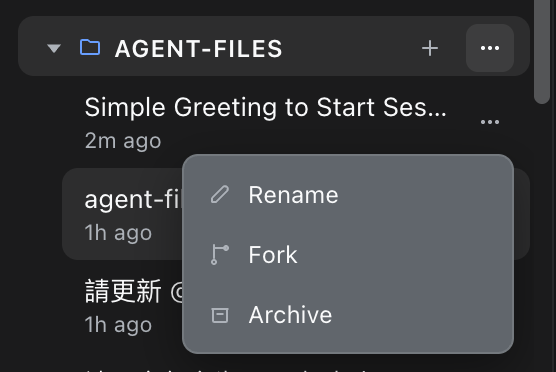 Hover actions