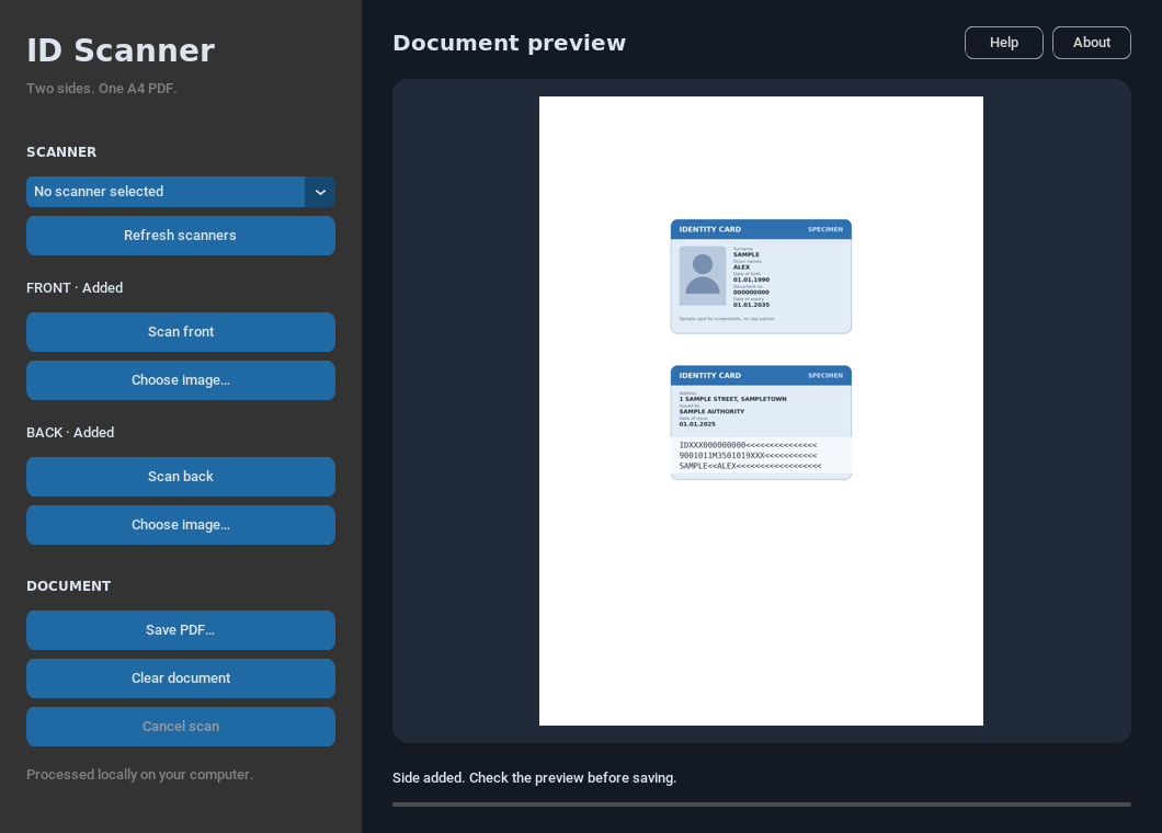 The same window in dark mode