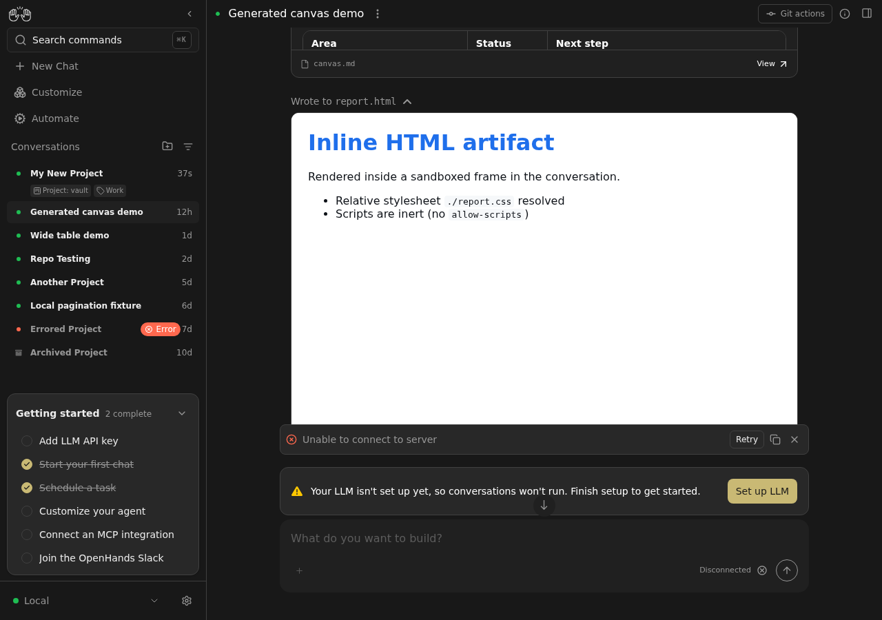 expanded HTML card