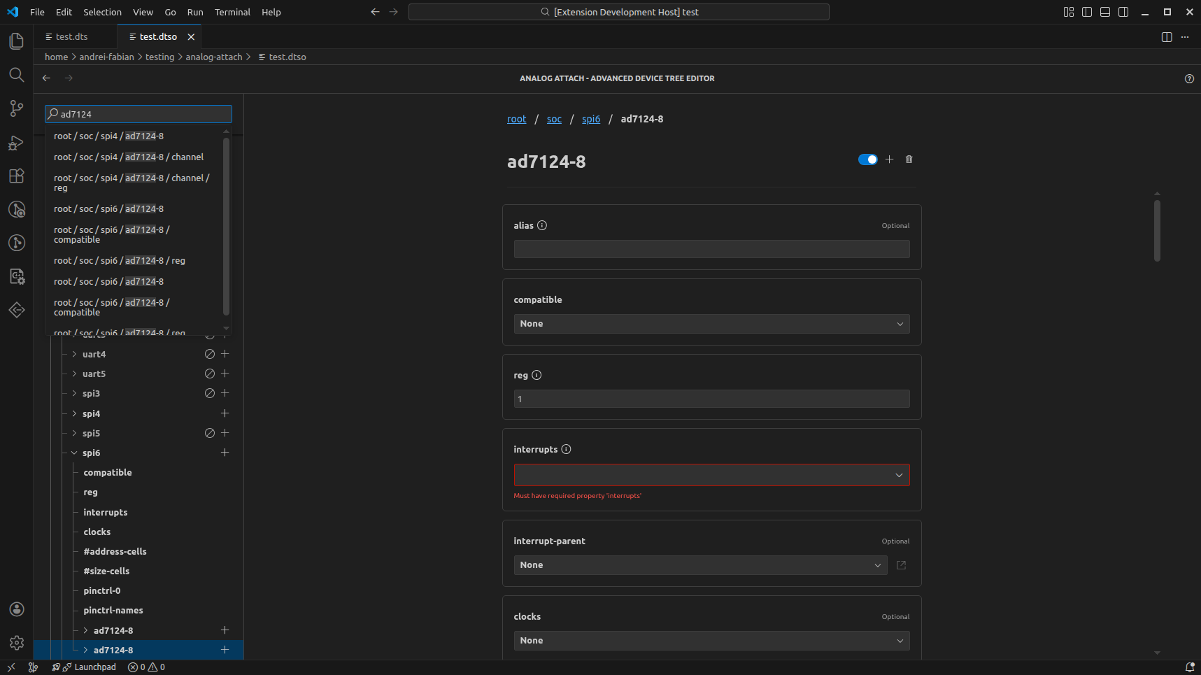 Tree search results.