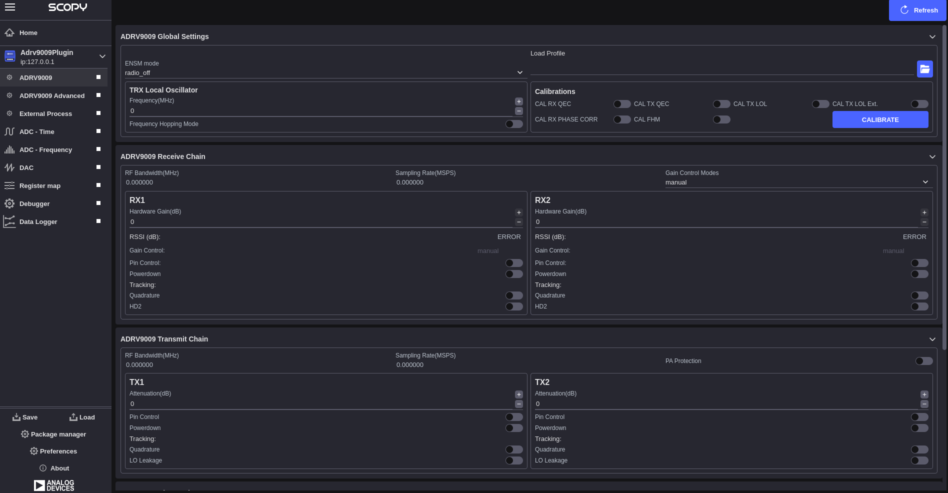 ADRV9009 Multi-Device Interface