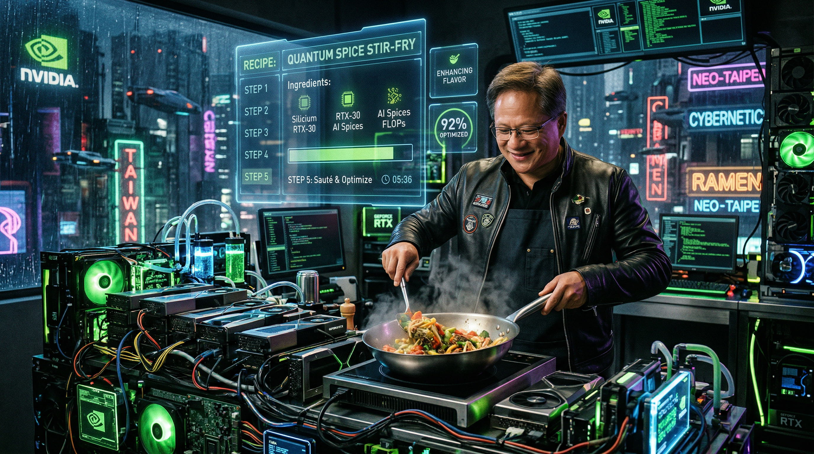 Jensen cooking with GPU appliances
