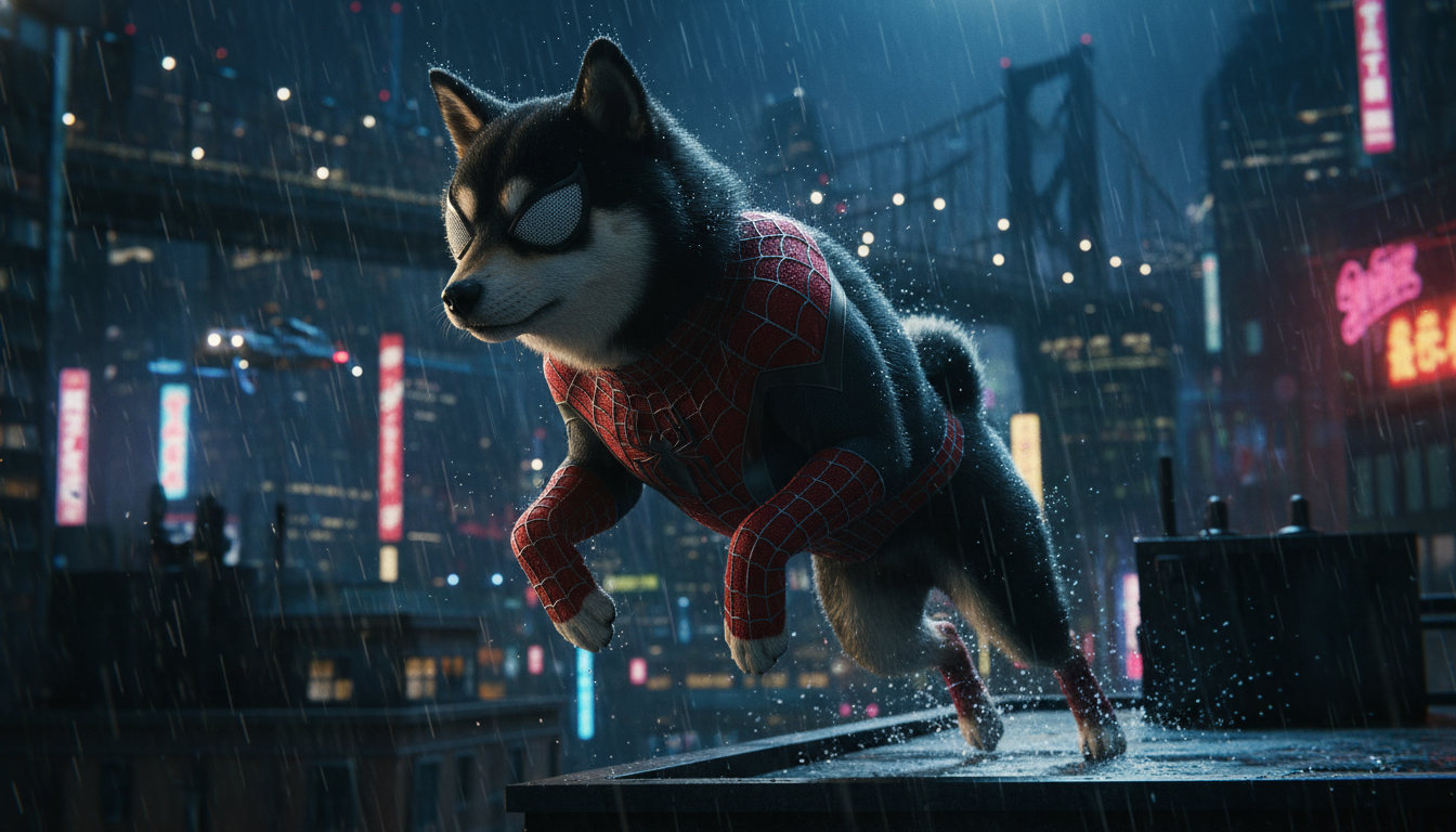 Shiba Inu Spider-Man - Gemini Flash