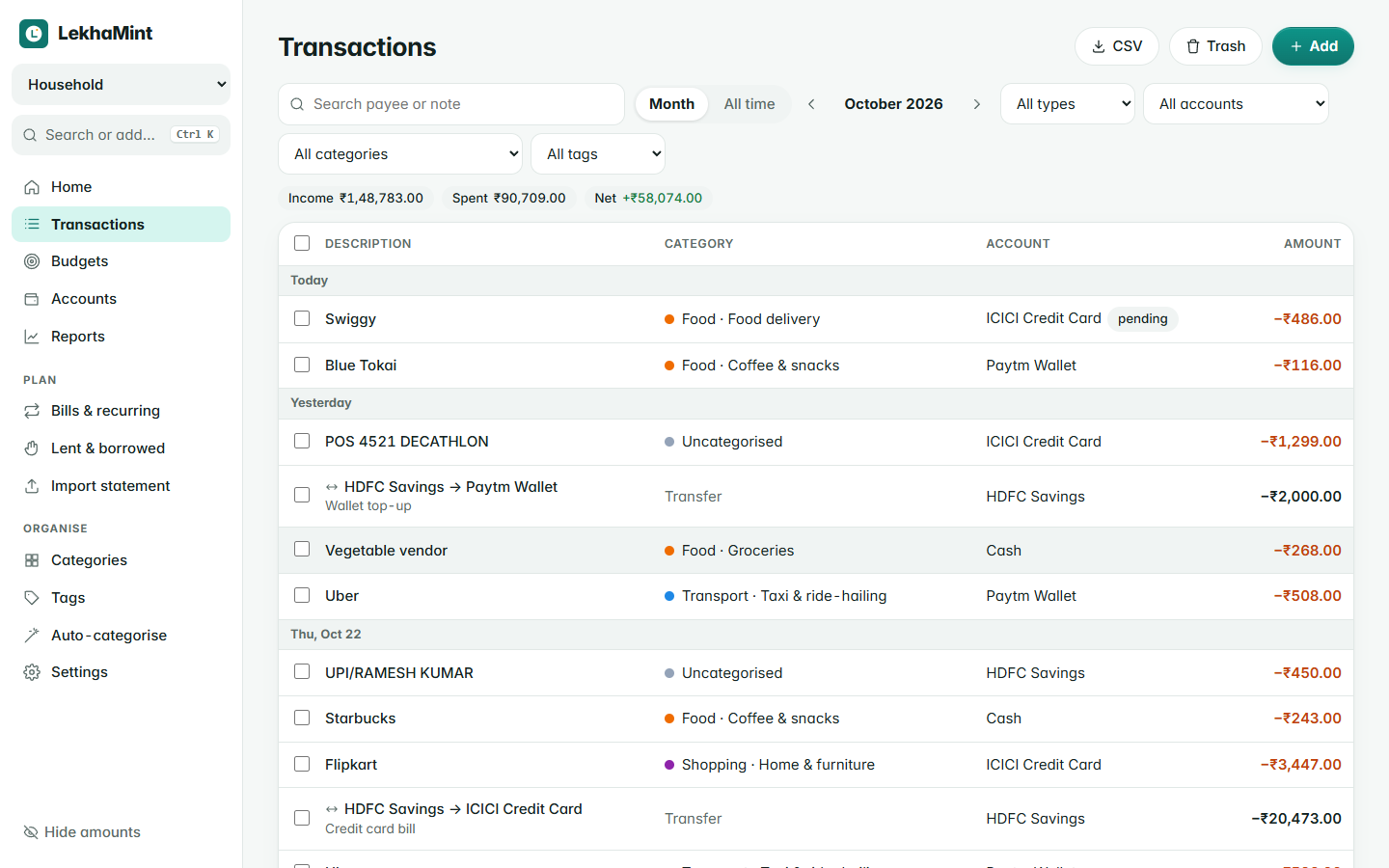 Transactions
