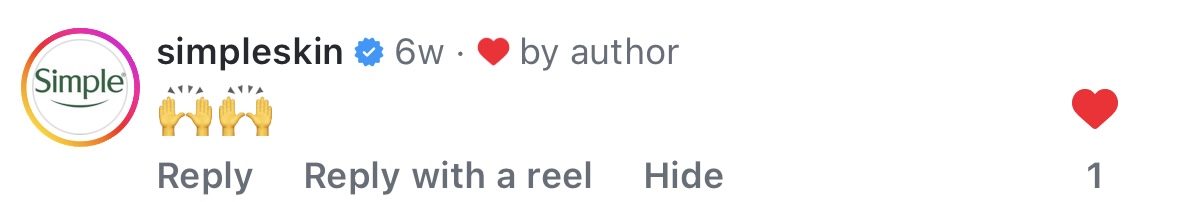 Simple Skincare comment