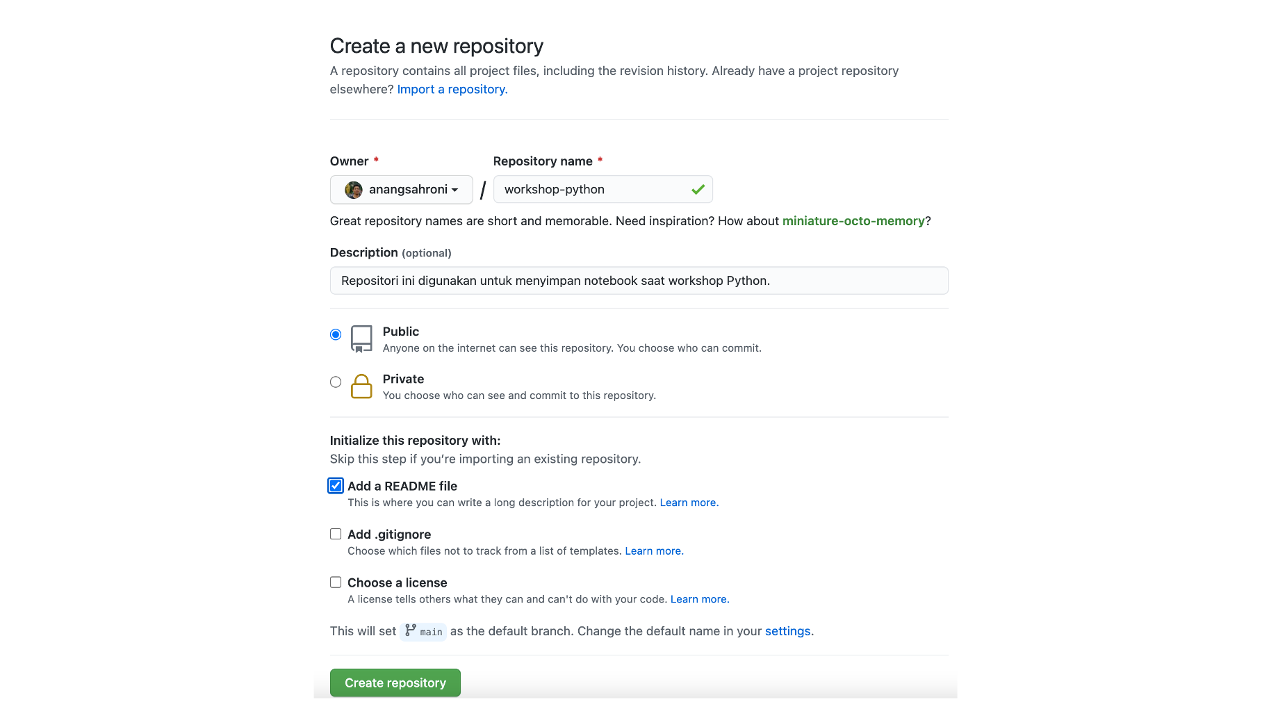 isi_info repositori baru