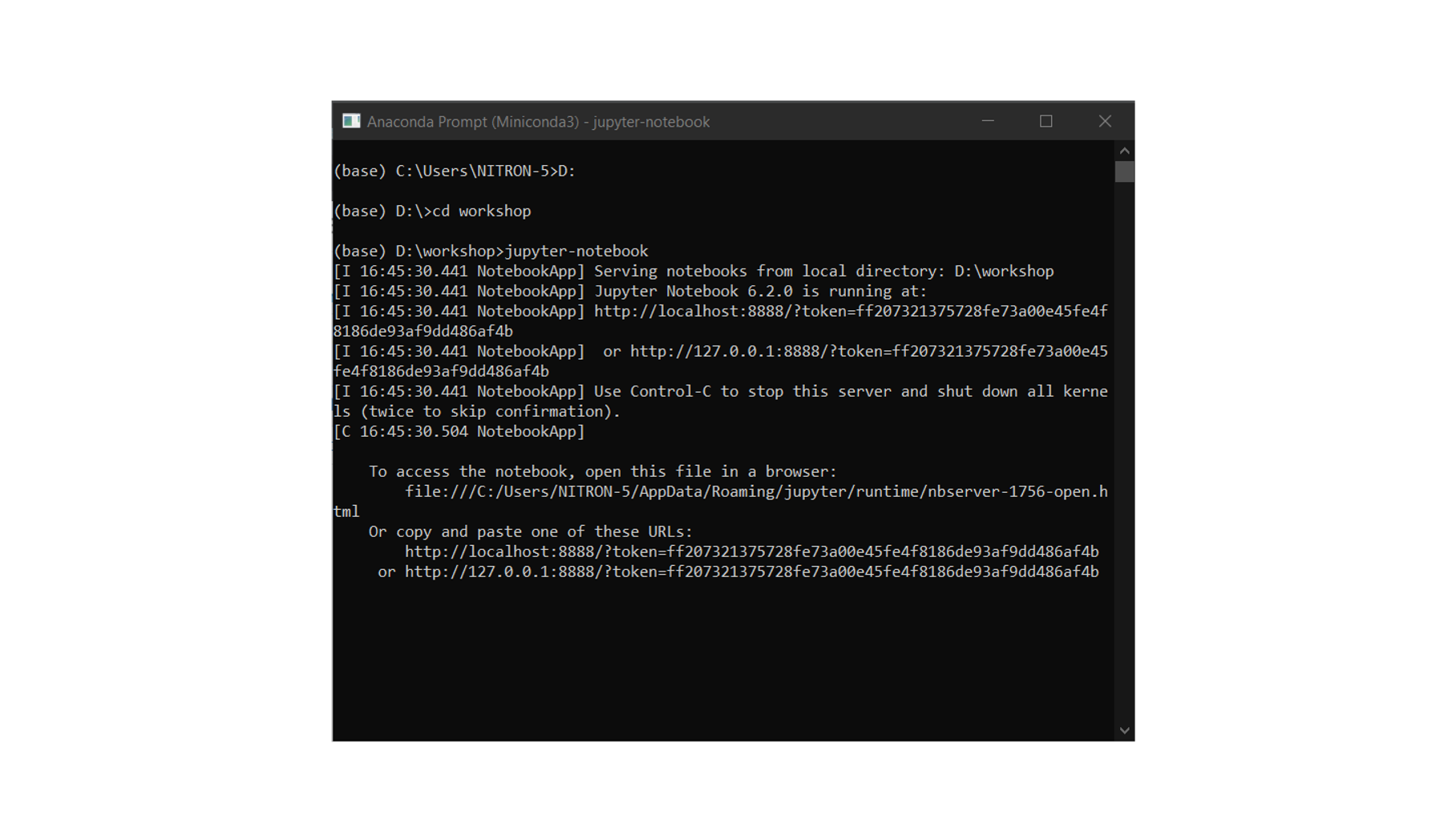 jupyter notebook command