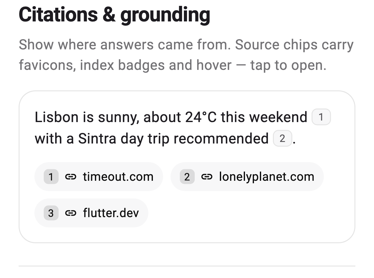 Grounded citations