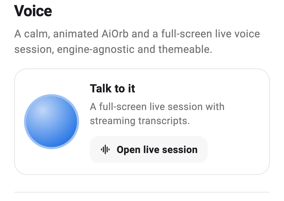 Live voice mode
