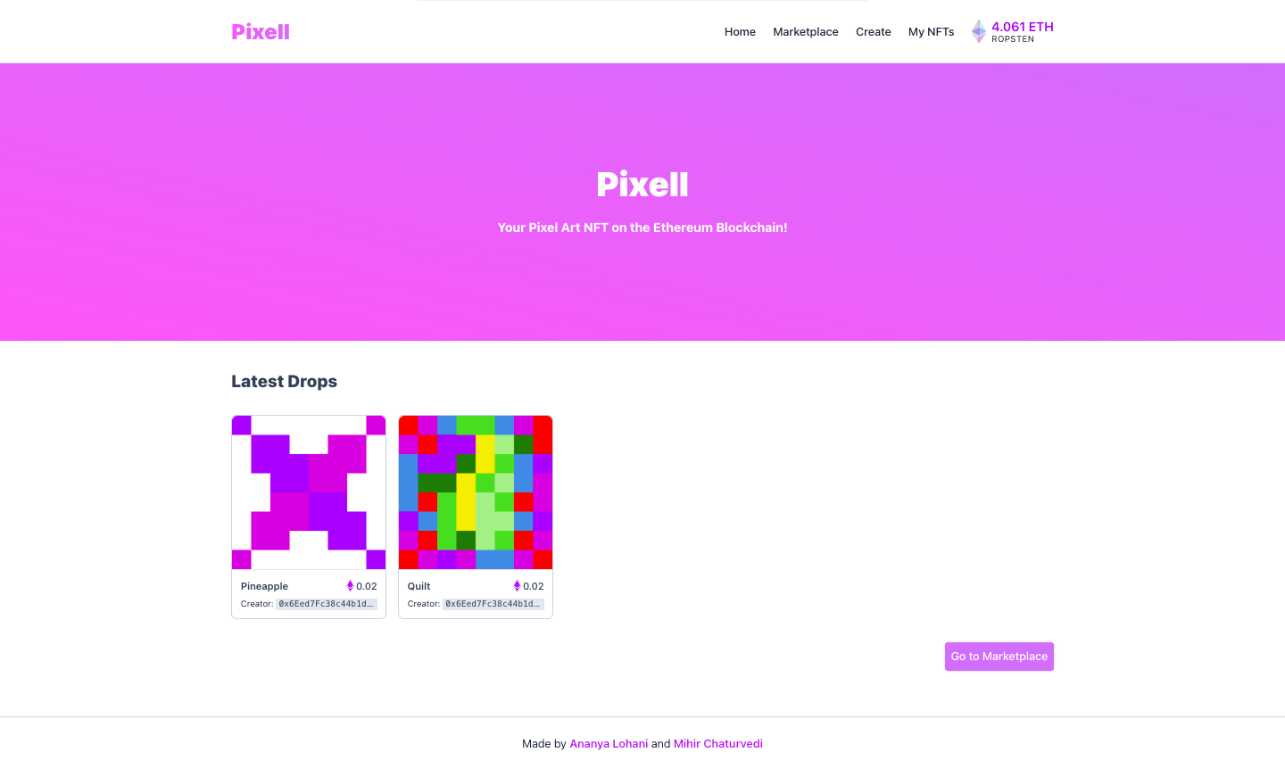 Pixell homepage