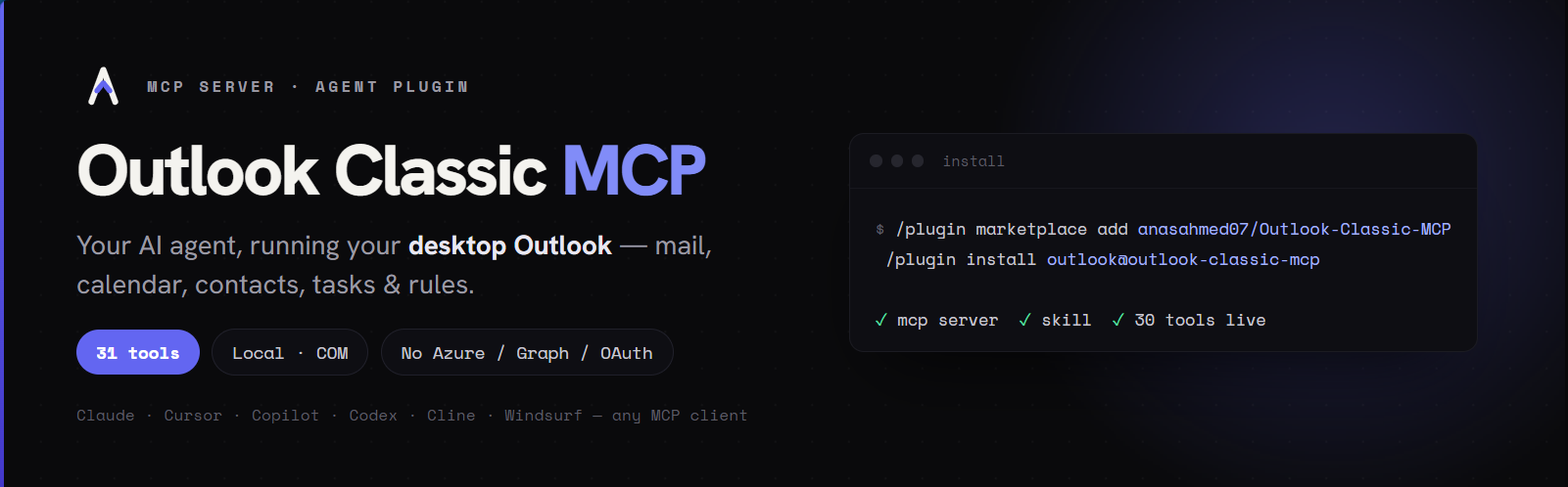 outlook-classic-mcp banner