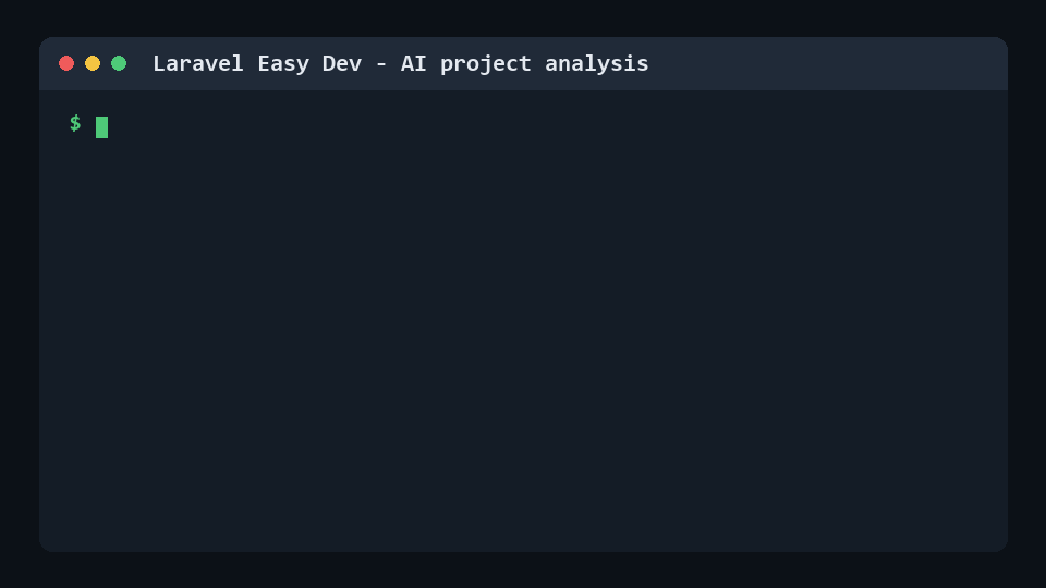 Laravel Easy Dev AI analysis demo