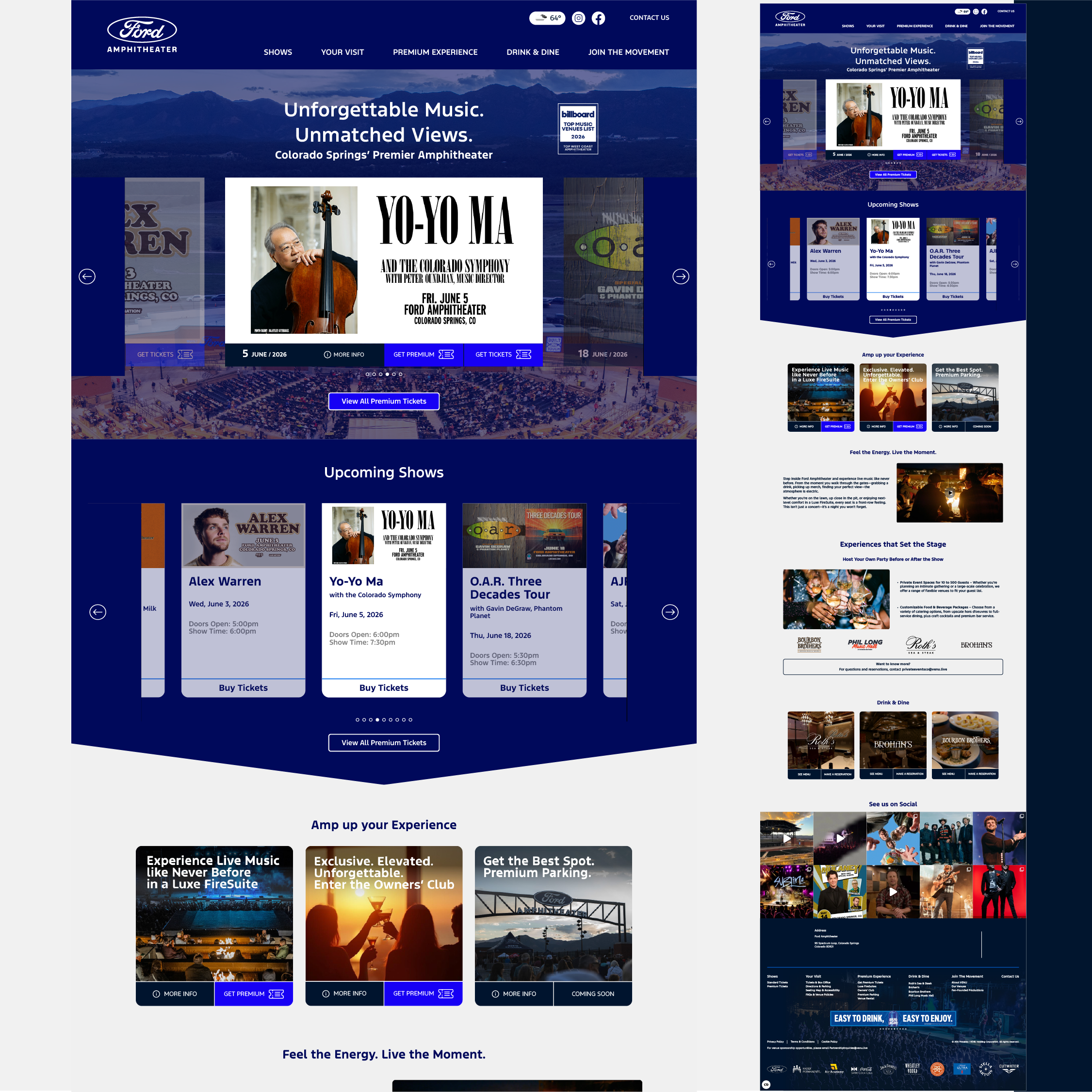 Ford Amphitheater website, slide 2