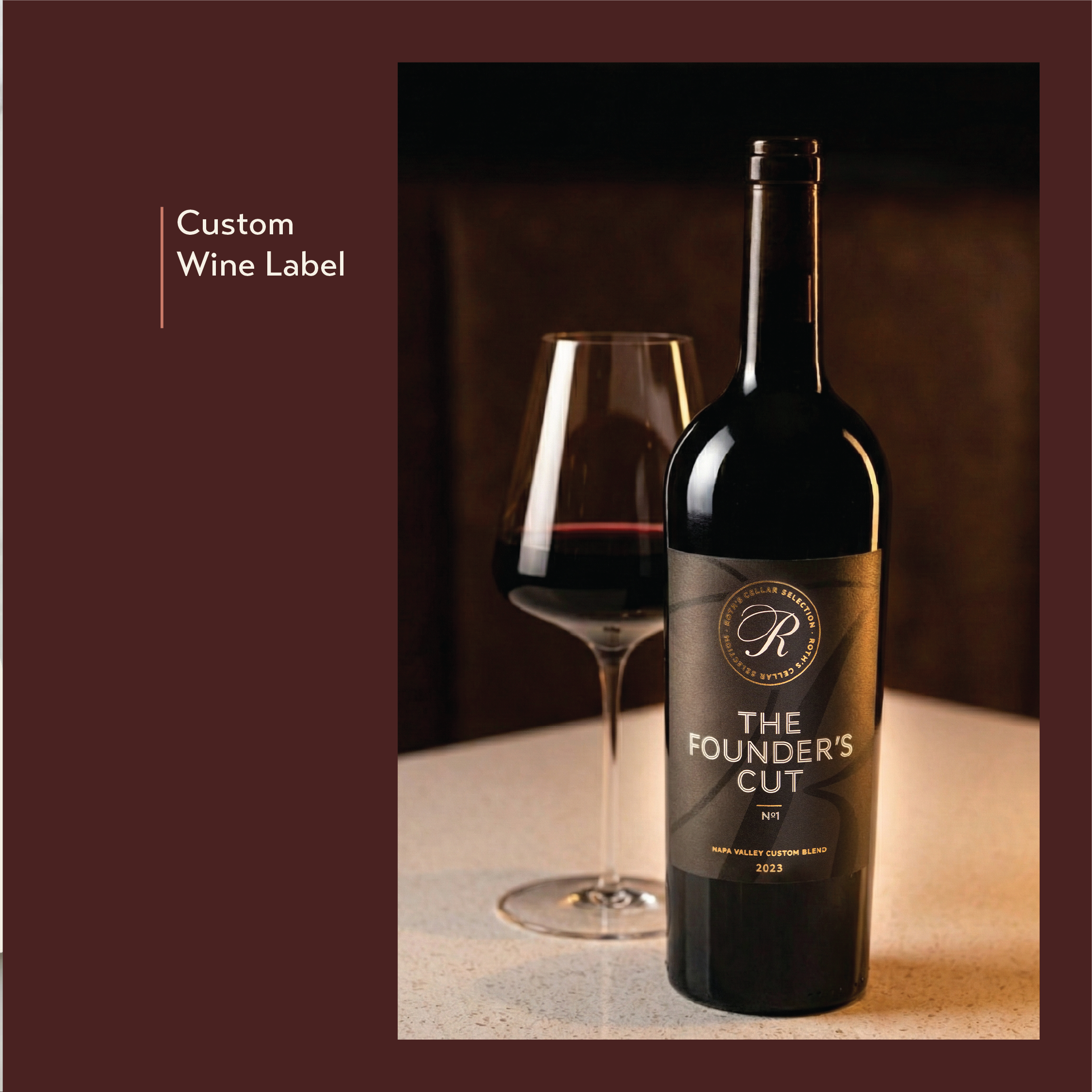 Custom house wine label