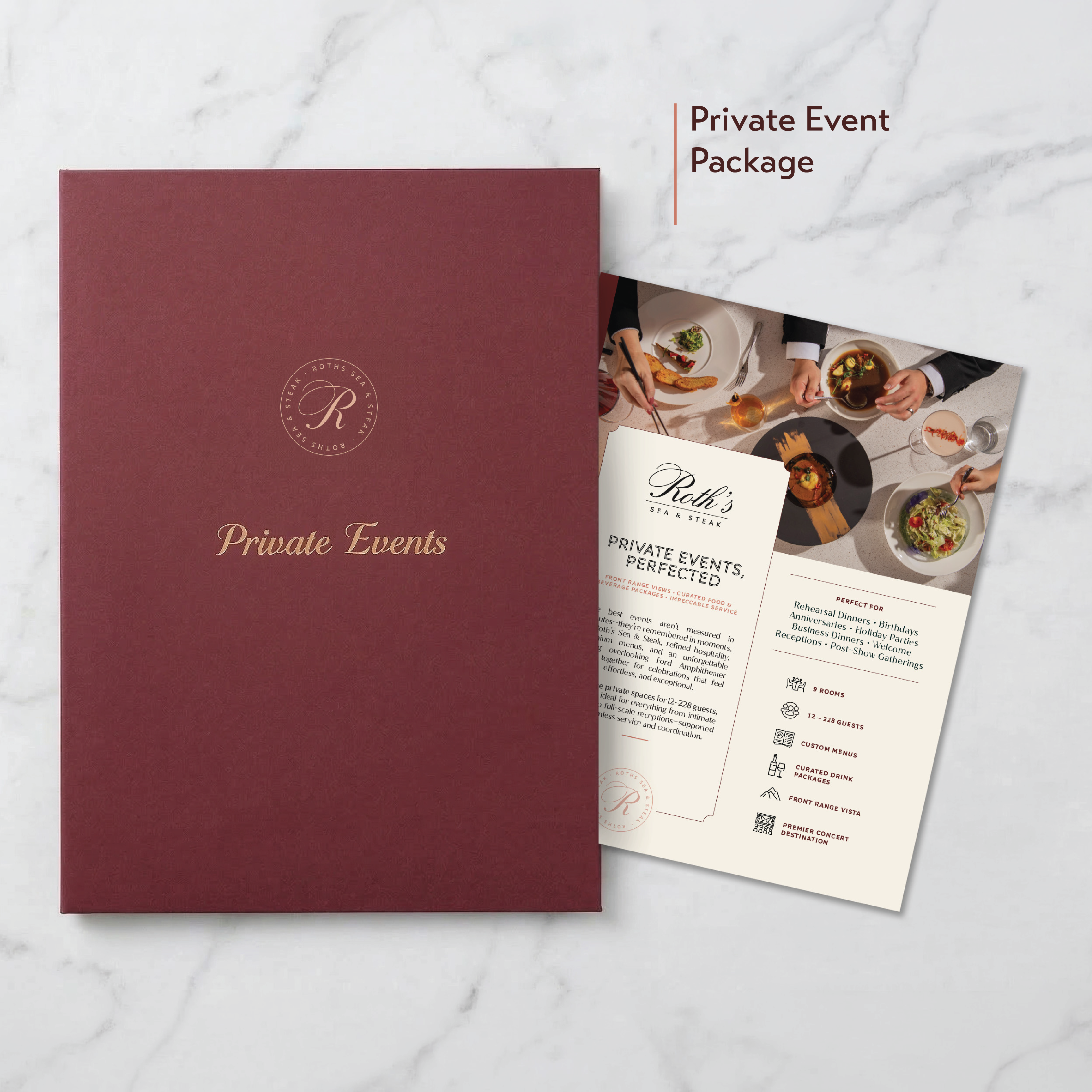 Private events package — slide 1