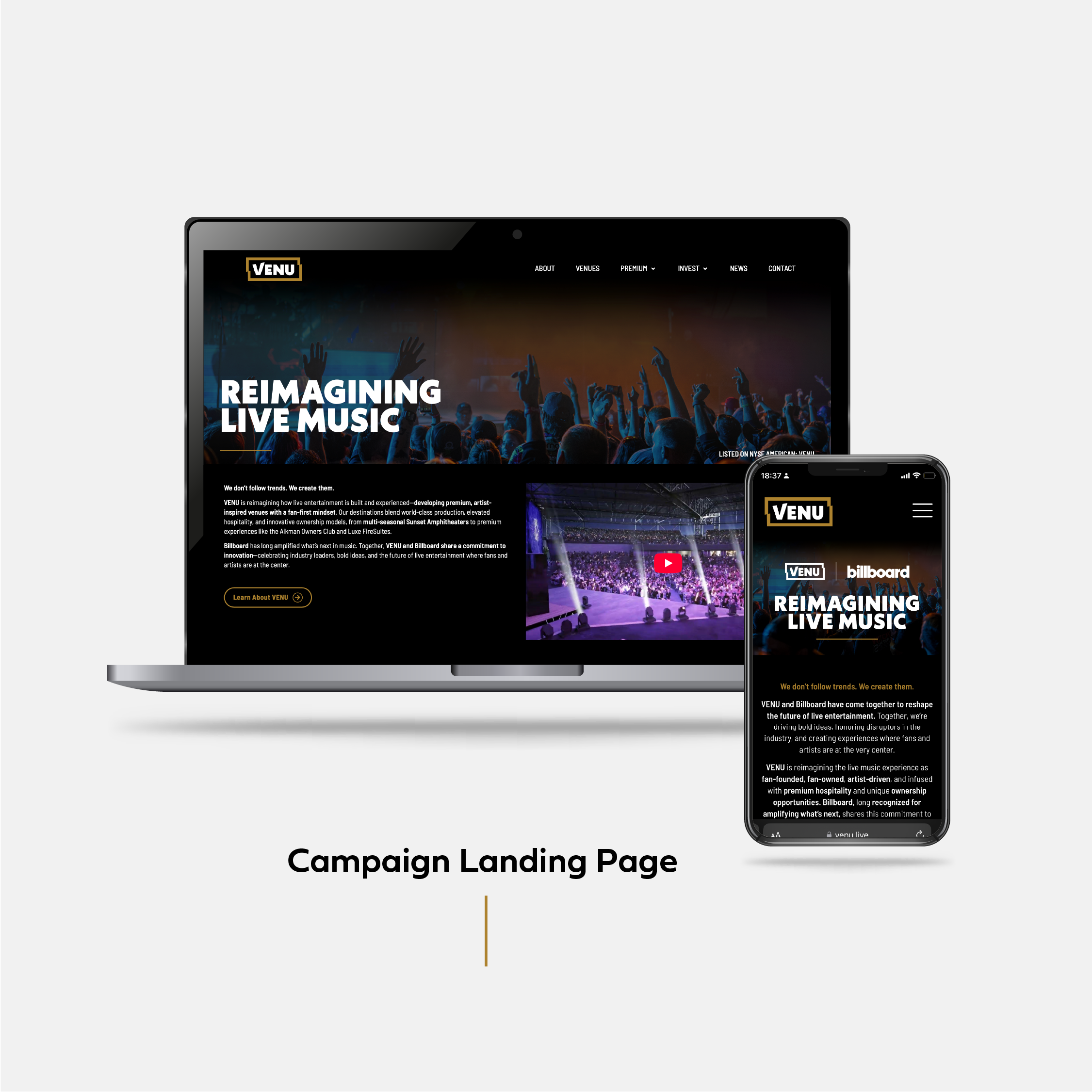 VENU award season landing page