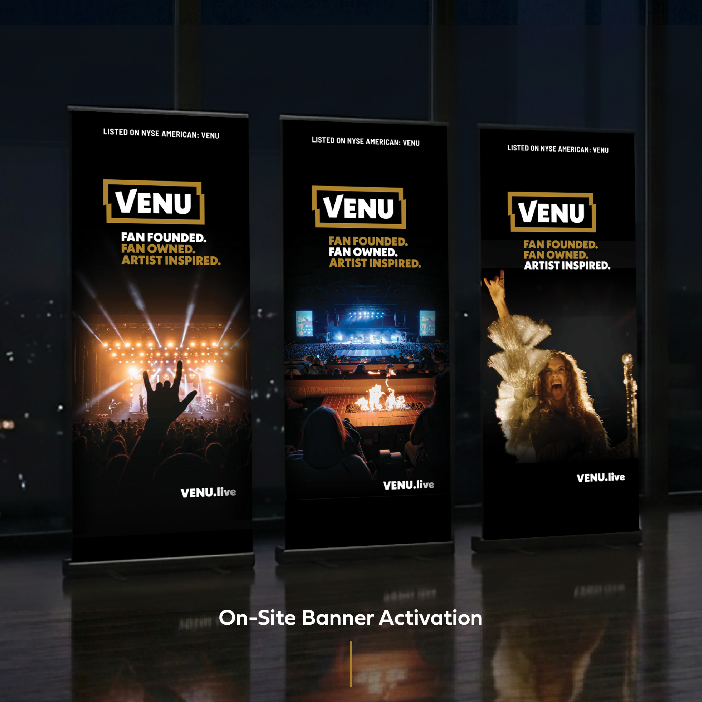 On-site retractable banners