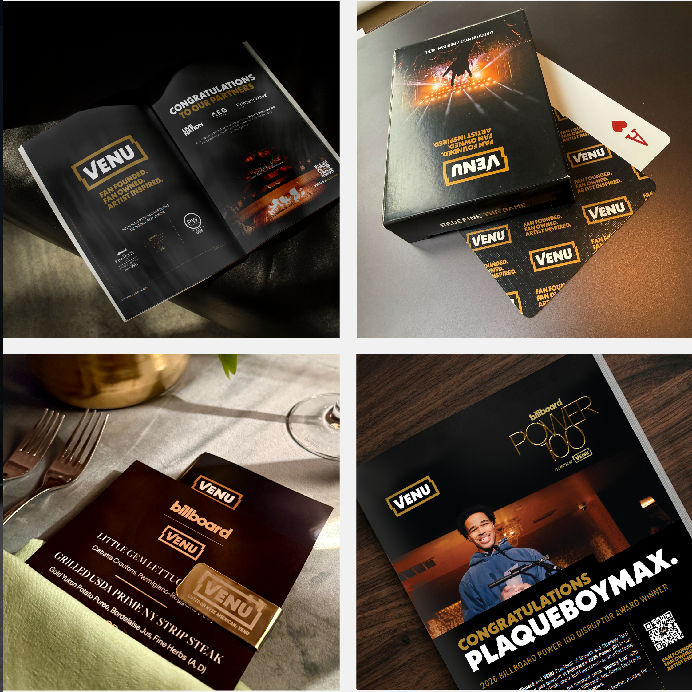 Billboard magazine spread