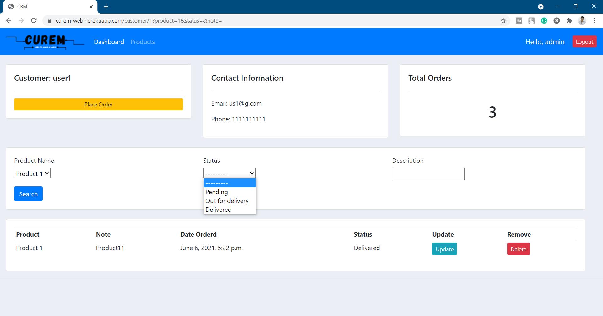 Admin Dashboard