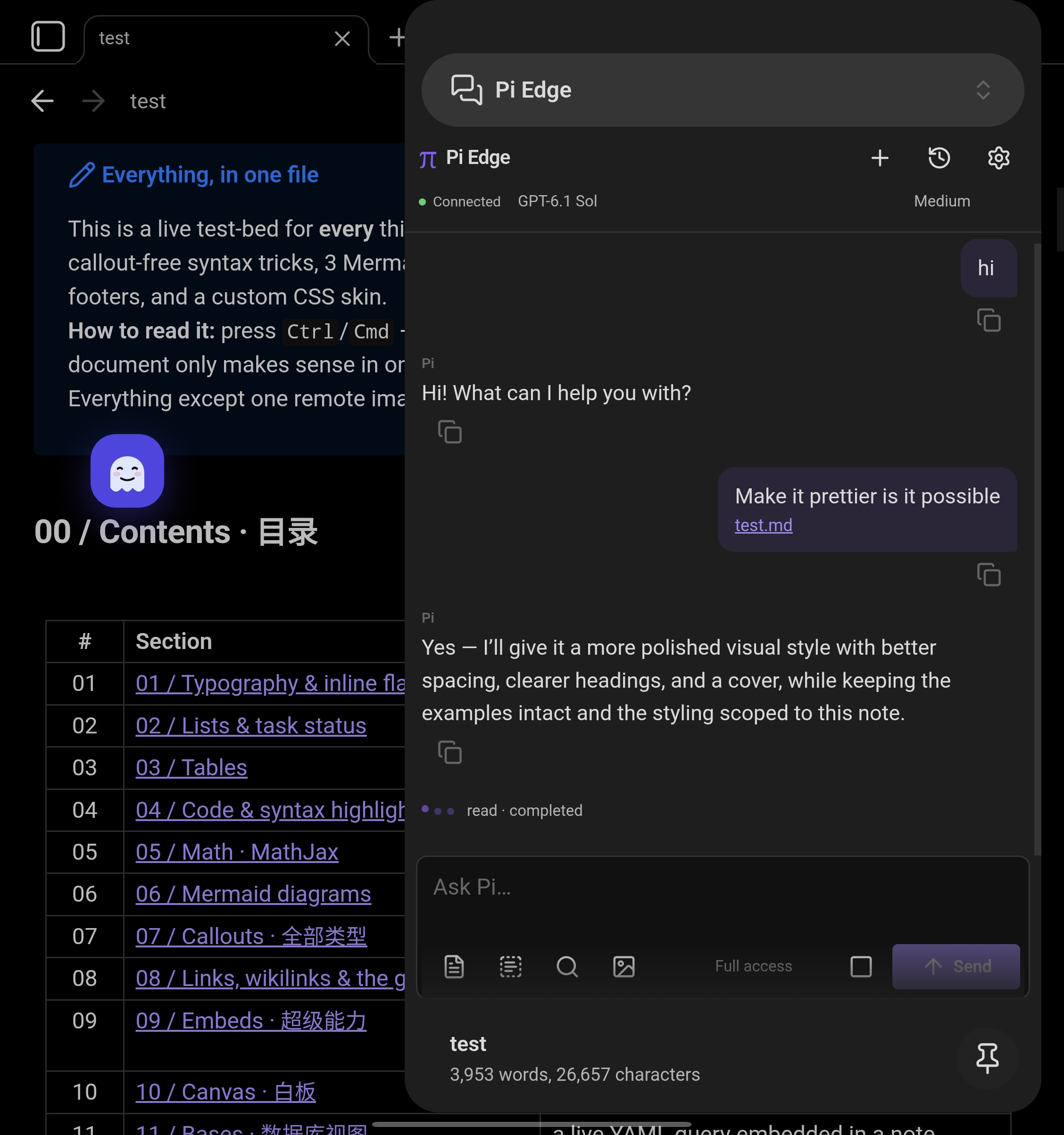 Pi G Pi Edge - Obsidian Plugin