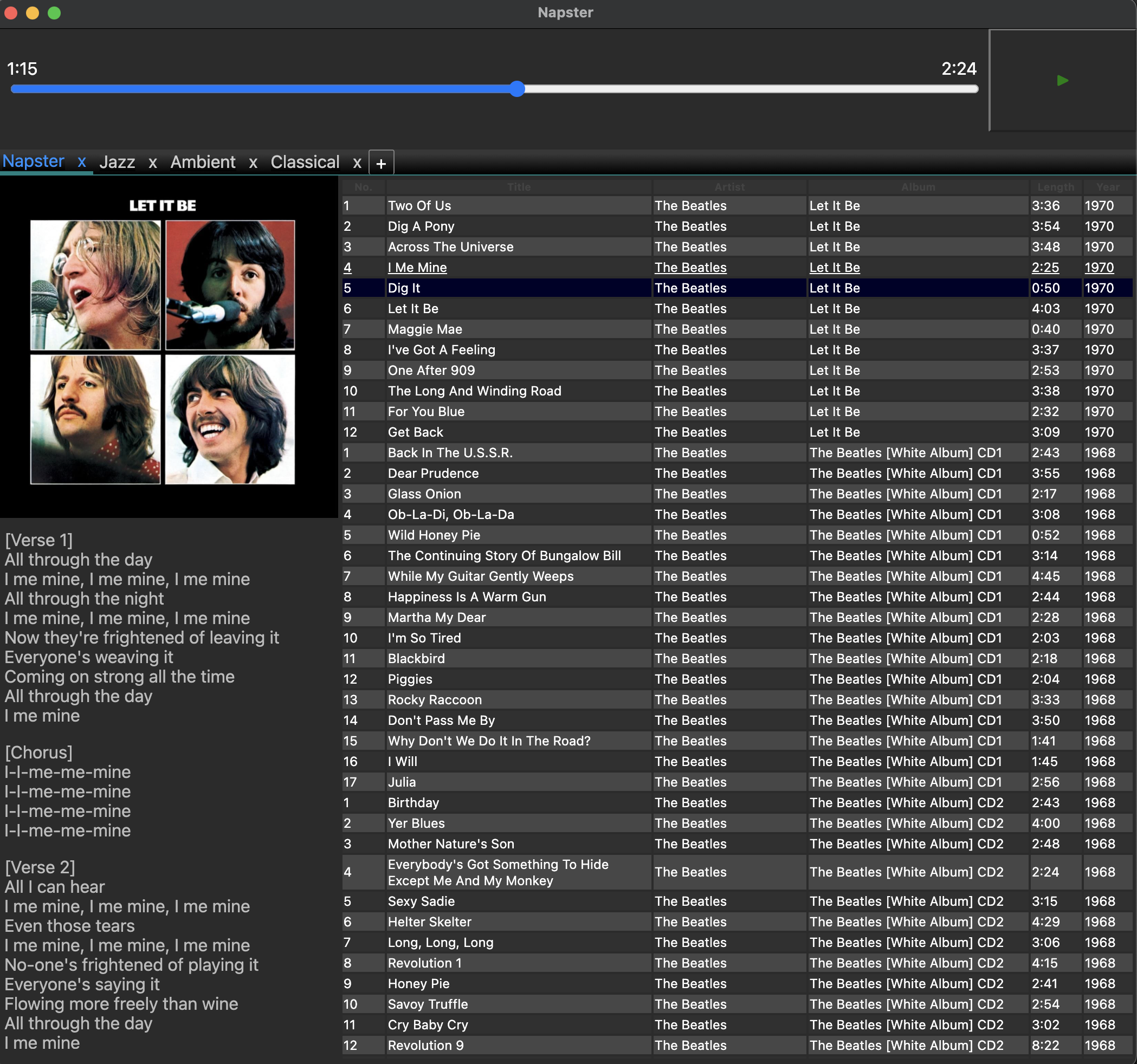 Napster Screenshot