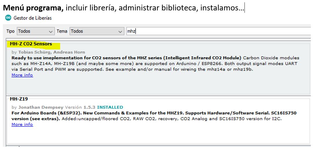 screenshot buscador librerias Arduino