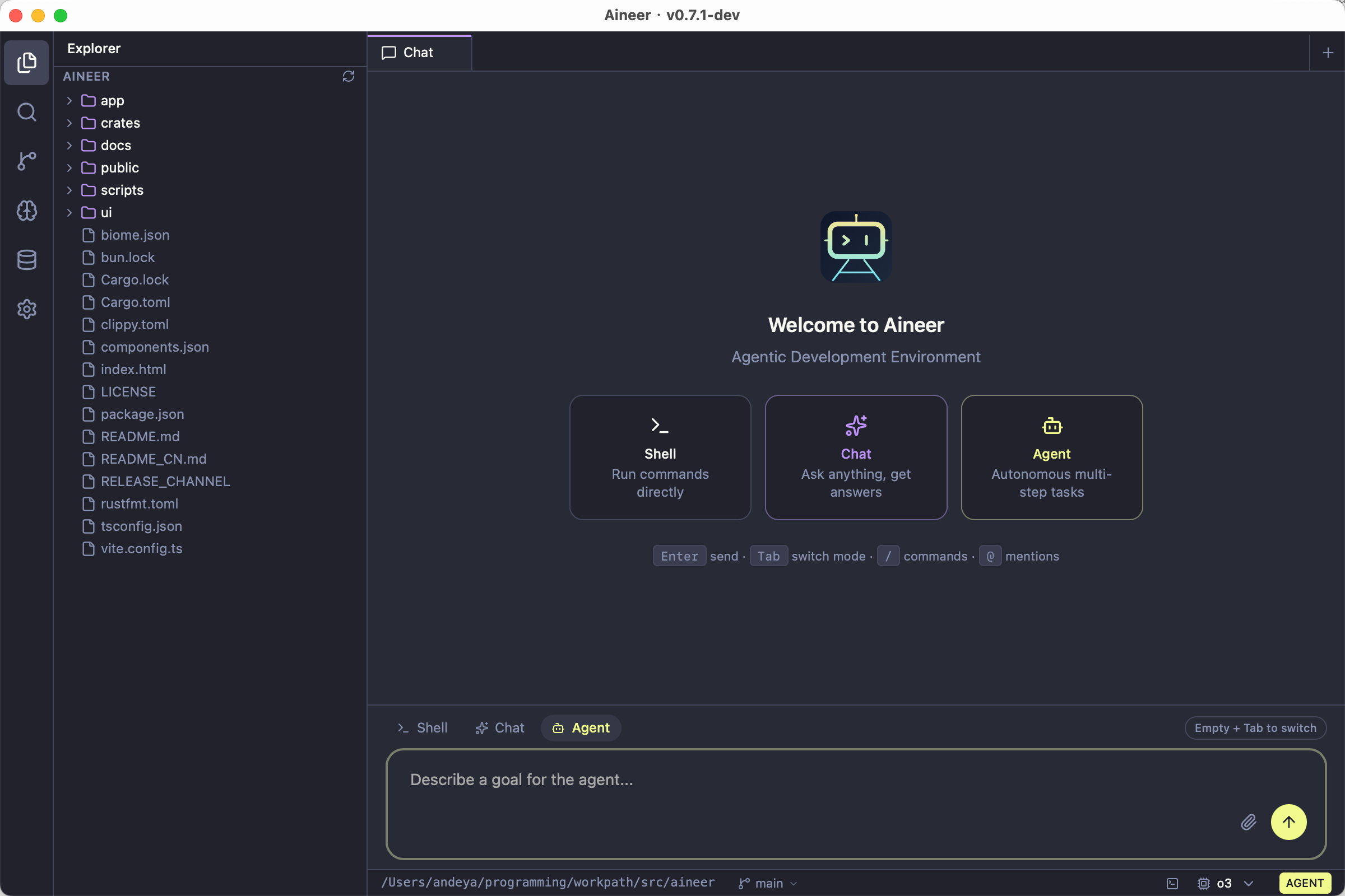 Aineer REPL screenshot