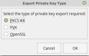 PrivateKeyExport