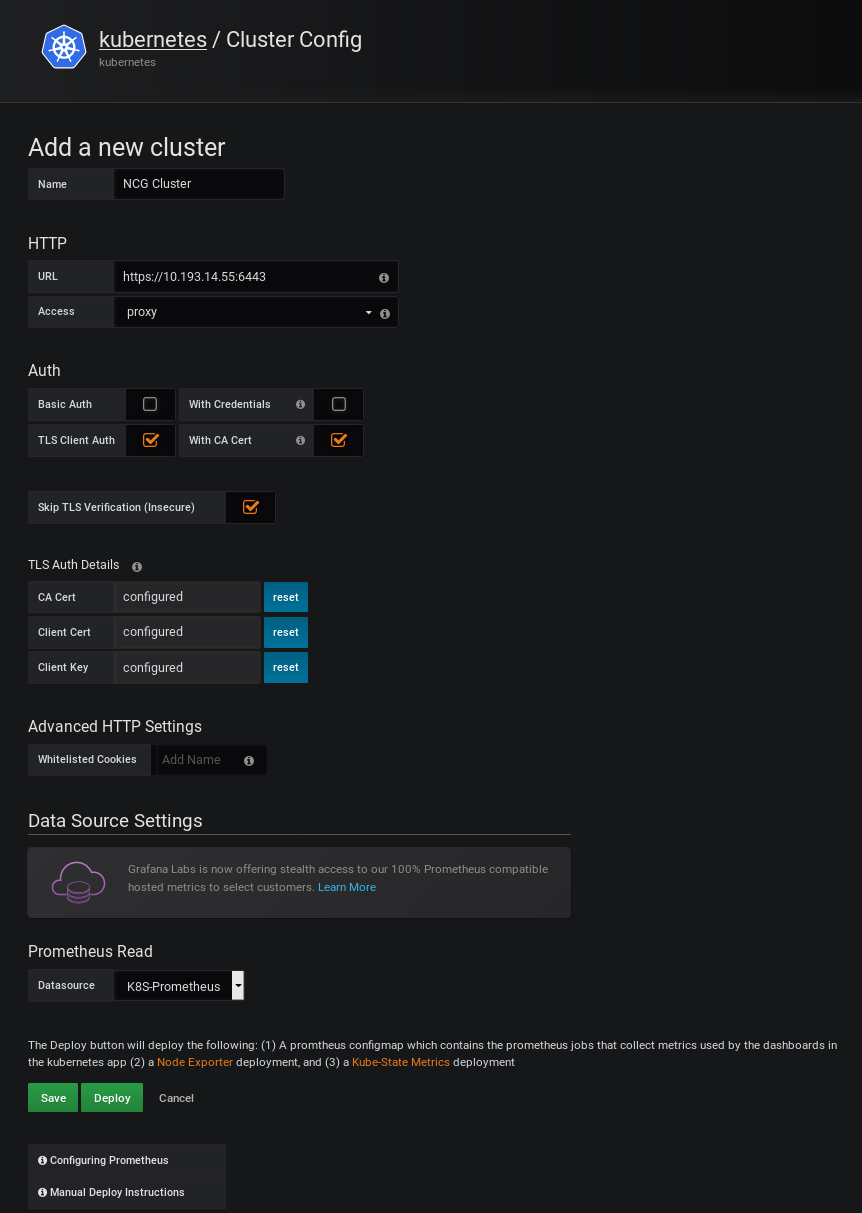 k8s-cluster-config