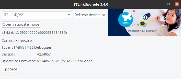 stlink upgrade