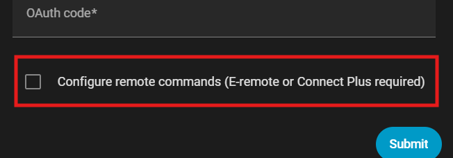 Enable remote commands