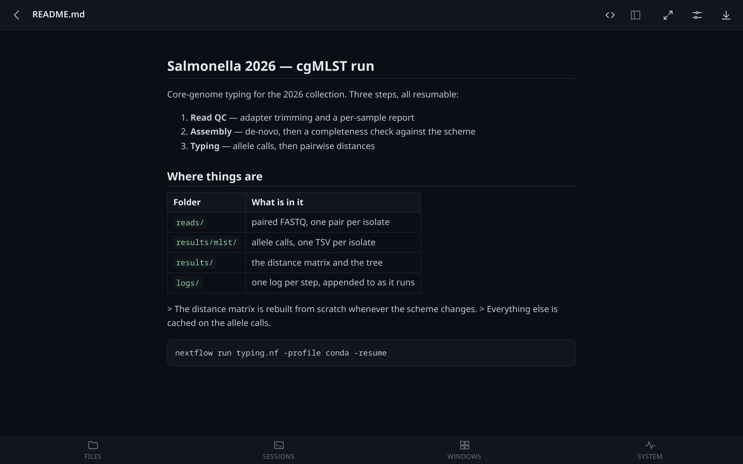 A rendered markdown document