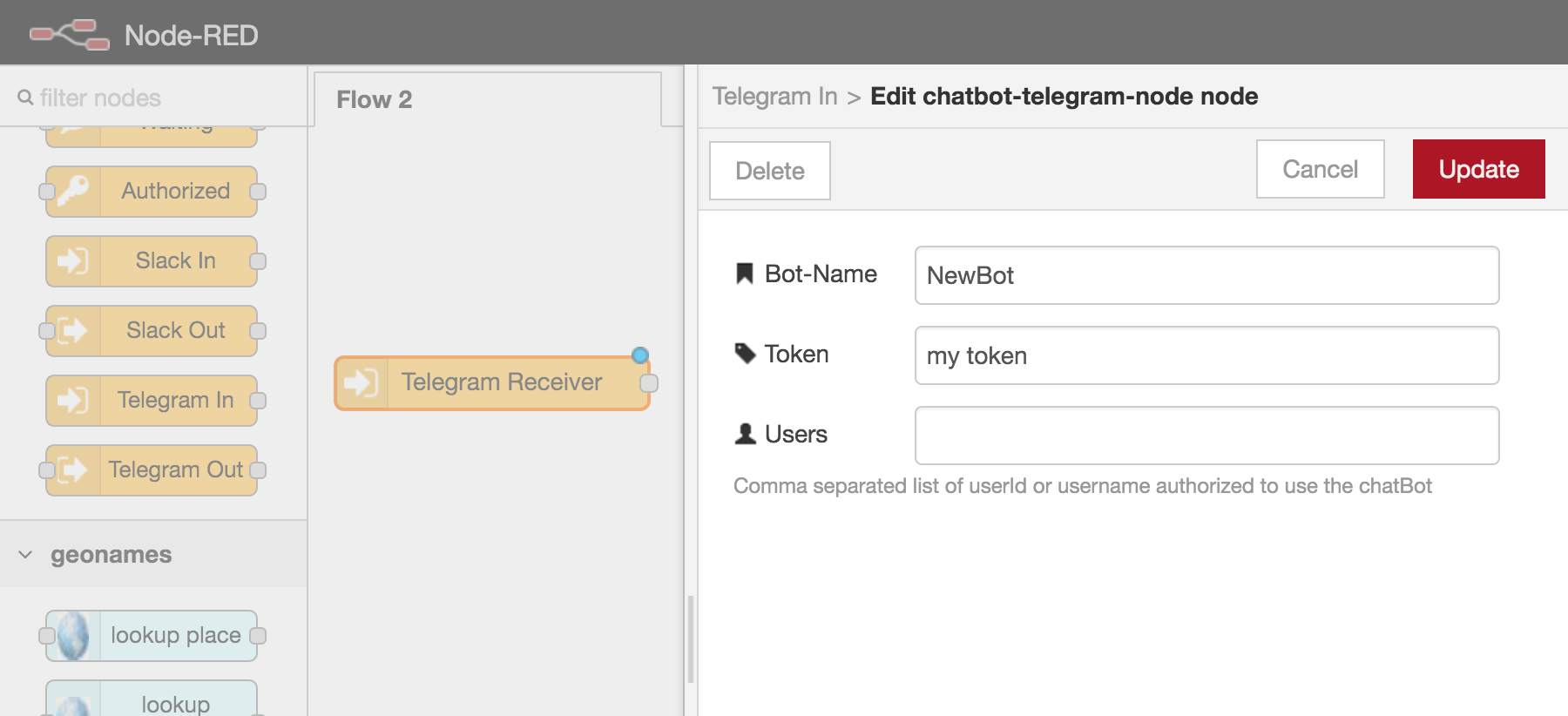 Telegram Receiver