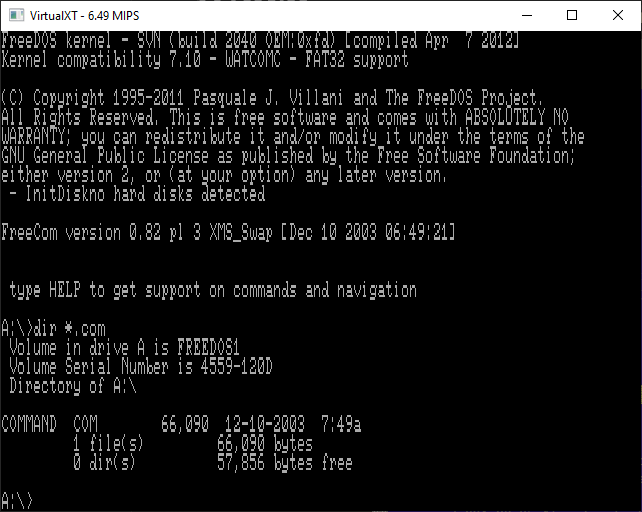 freedos screenshot