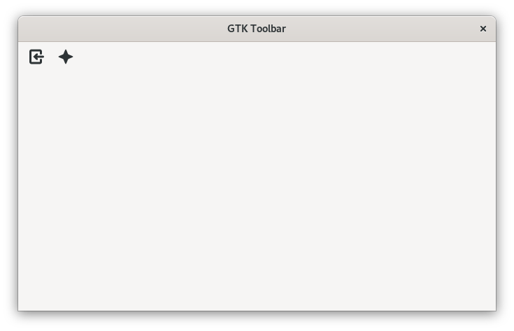 GTK toolbar