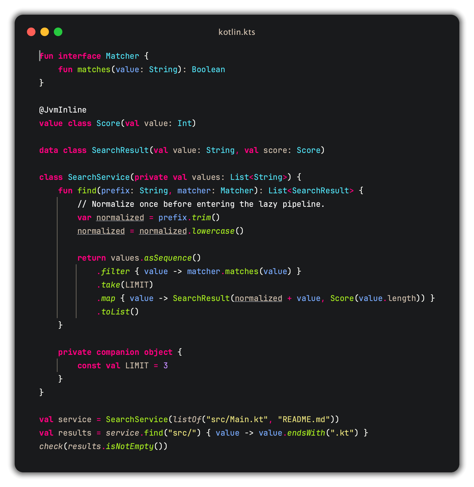 Kotlin example using Invariant