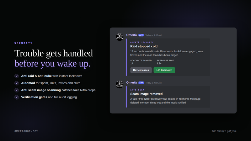 Trouble gets handled before you wake up