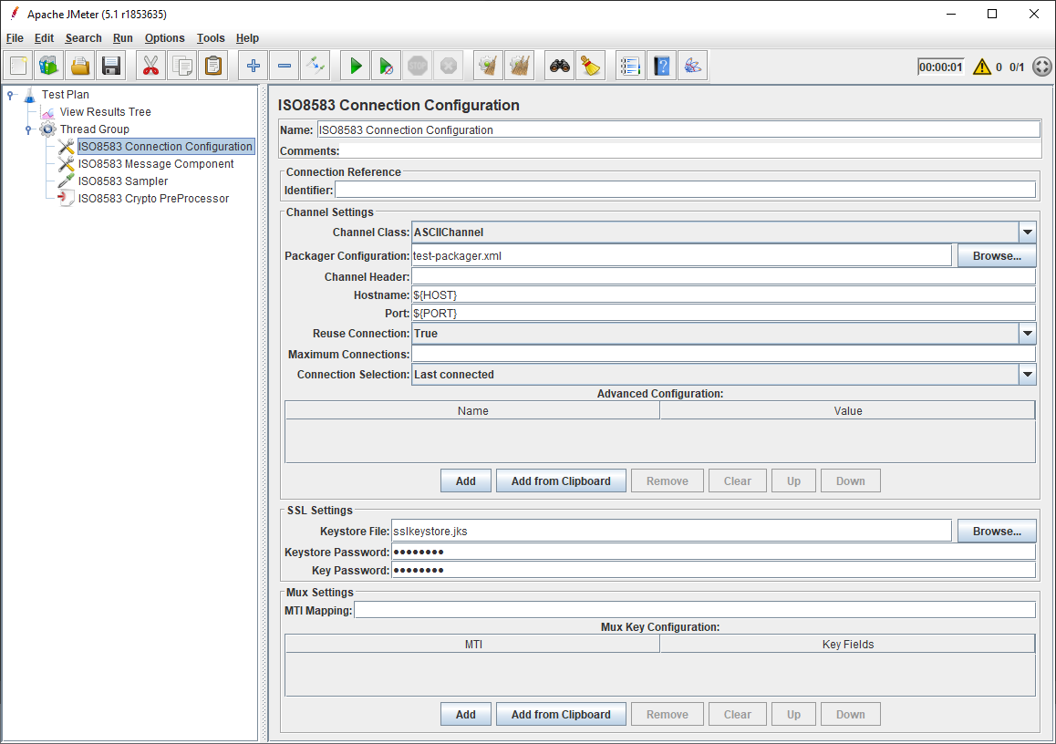 ISO8583 Connection Configuration