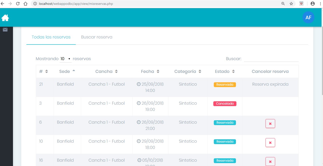 GitHub - andresfiloso/WebAppODBC: Gestión de reserva de turnos · GitHub