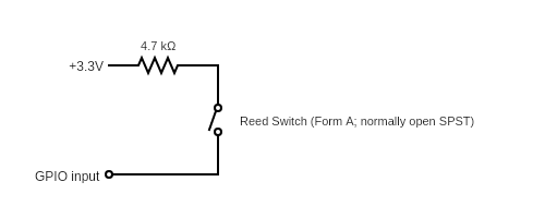 Form A reed switch wiring diagram