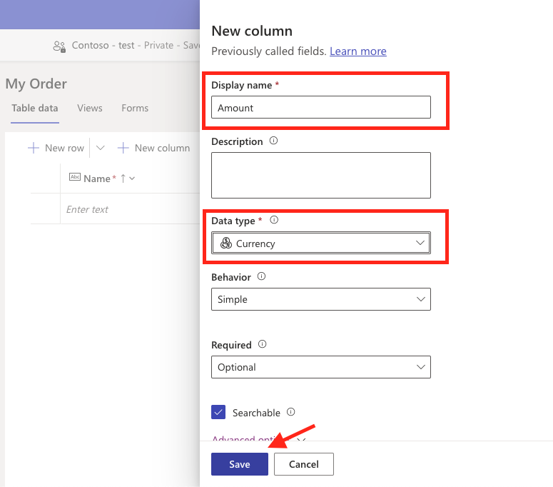 Add amount column