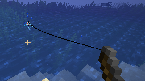 With the fix: the fishing line starts at the rod tip