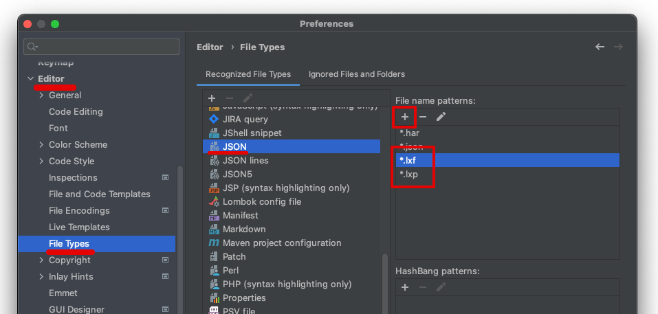 JSON File Types