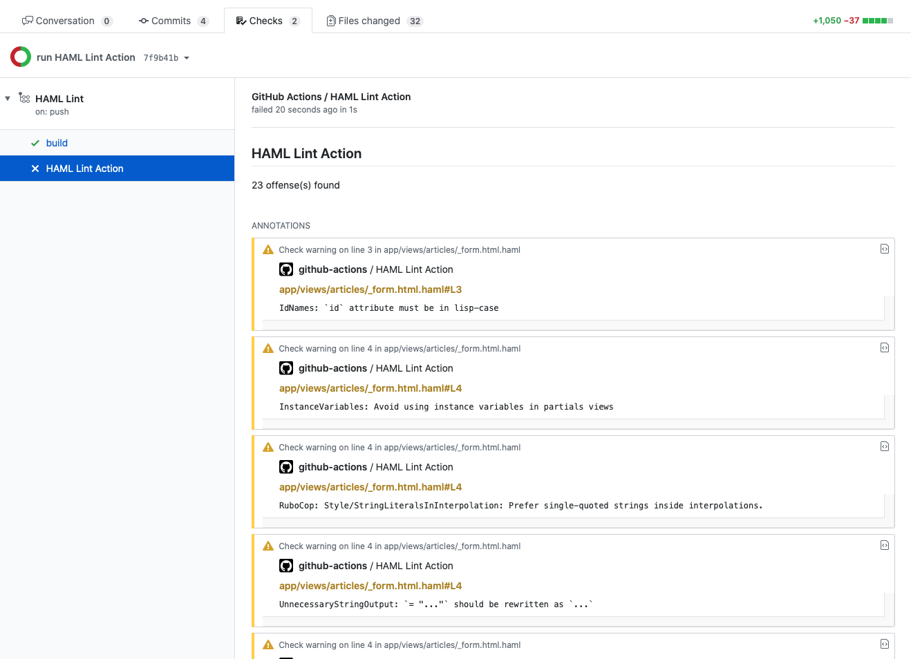 HAML Lint Checks Overview