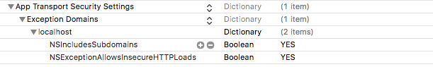 Info.plist allow access to/from http