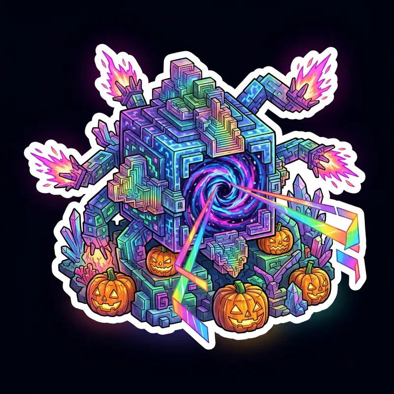Elder Prism Sea-Guardian Boss — Voxel Boss voxel art plate