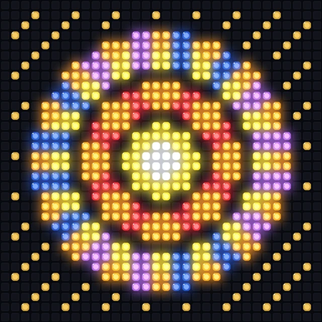Backlit optical preview of Blueprint 02: Winter Solstice Sunburst Rose Window