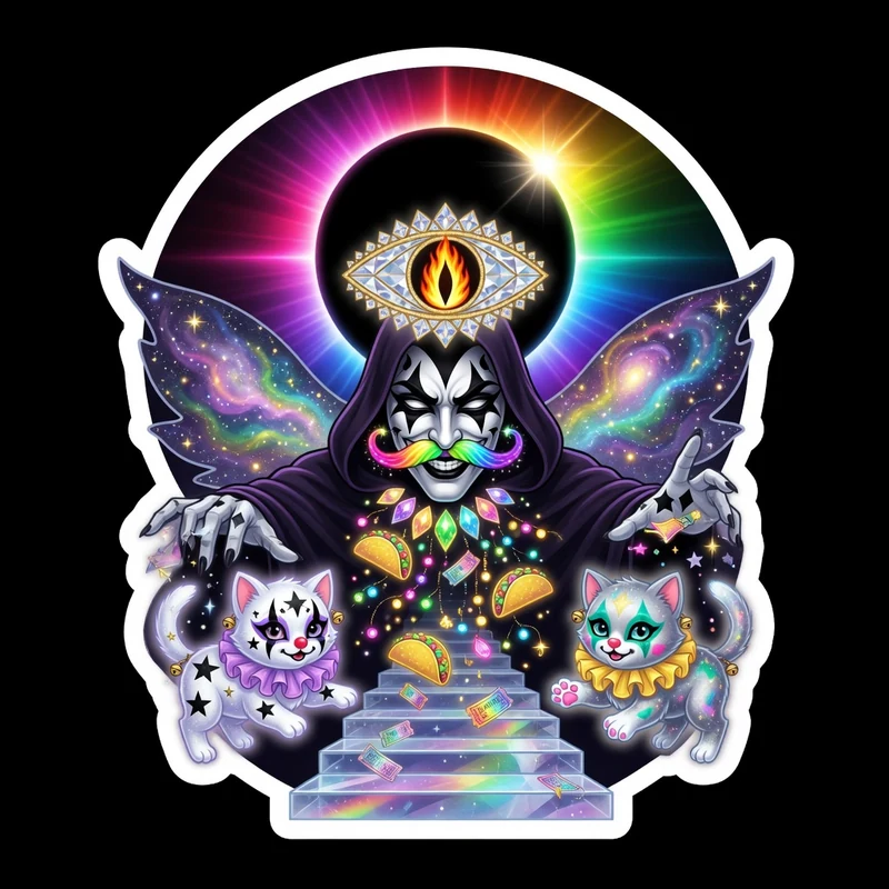 The Wraith of Cosmic Shangri-La — Diamond Rain & Solar Eclipse Eye Portal Print