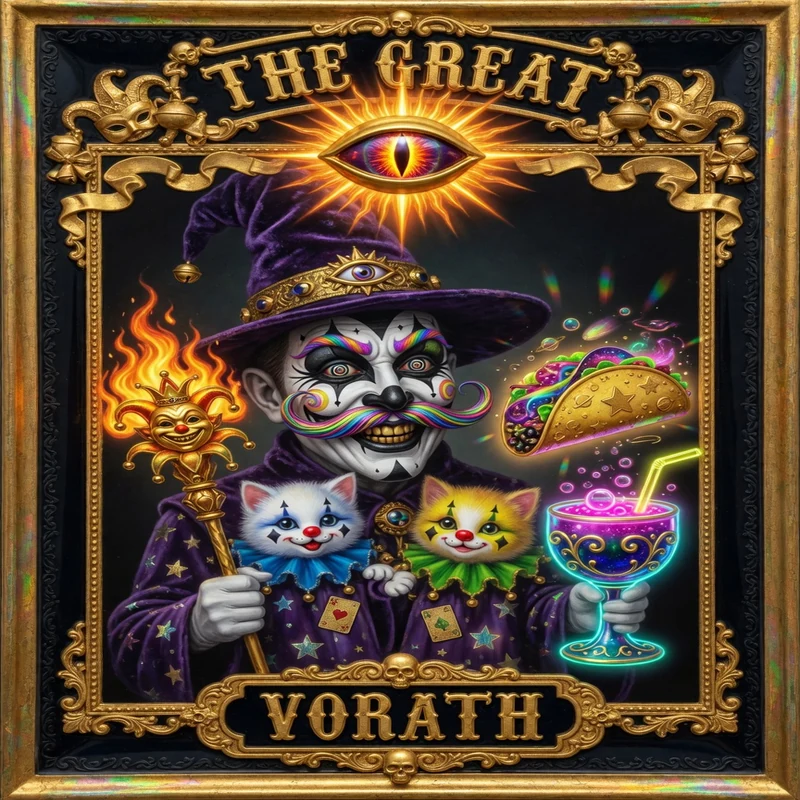 The Great Vorath — 24k Gold & Obsidian Seventh Joker's Card Collector Print & Card